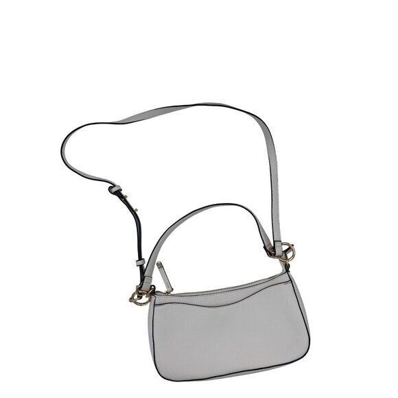 Aldo White Leather Shoulder Bag With Adjustable Strap & Gold-Tone Hardware - Picture 1 of 8